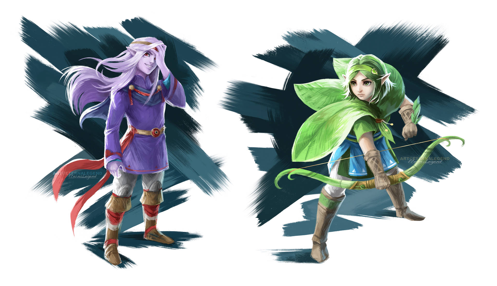 Artă digitală BOTW Vaati și Saria — Legend of zelda GIF Fundal
