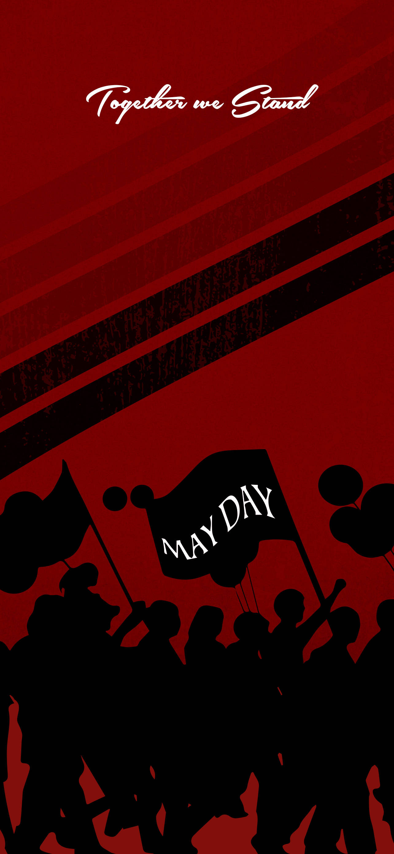 1 Mai Negru și Roșu Fundal
