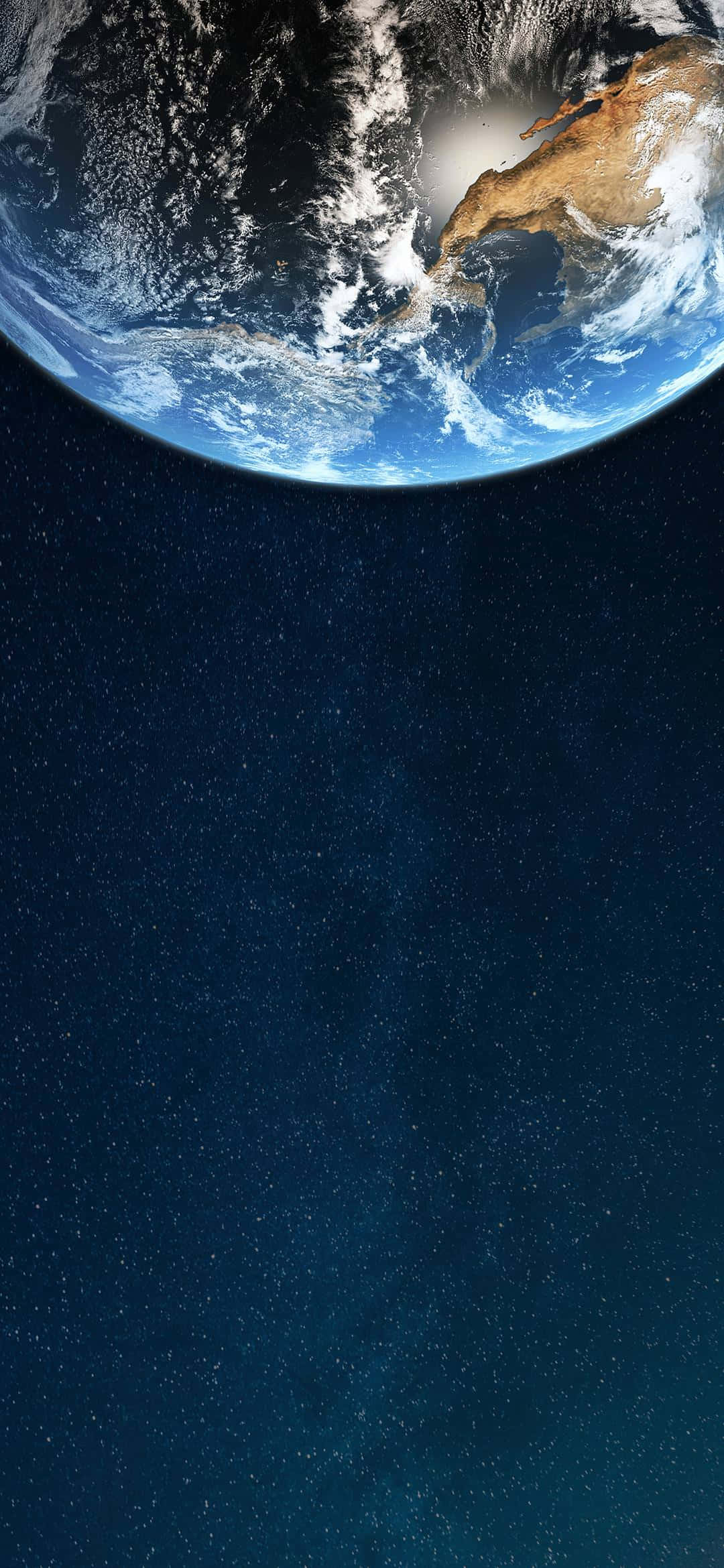 1080x2340 4K Jumătate de Pământ în Fundal Spațial Fundal