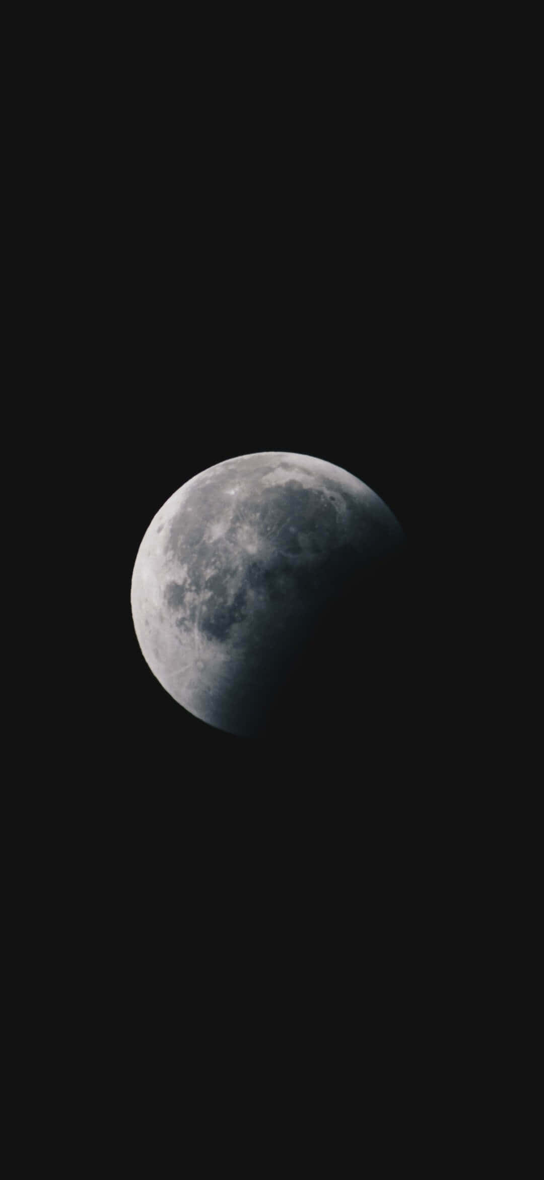 1080x2340 4K Artă Digitală Lună în Galaxie Întunecată Fundal
