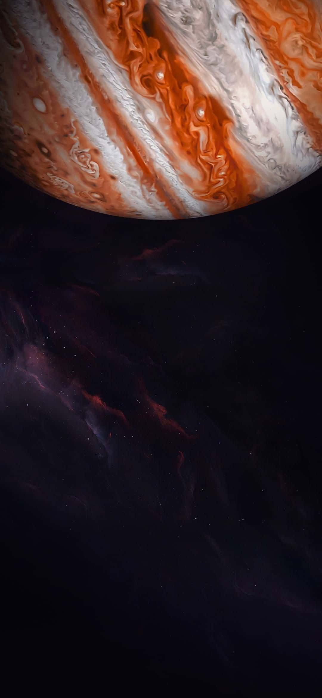1080x2340 4K Planet Jupiter Inclinata Arta Digitala Fundal