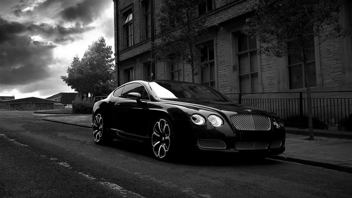 1366x768 Fundal Bentley Fotografie Alb-Negru Bentley Continental GT Fundal