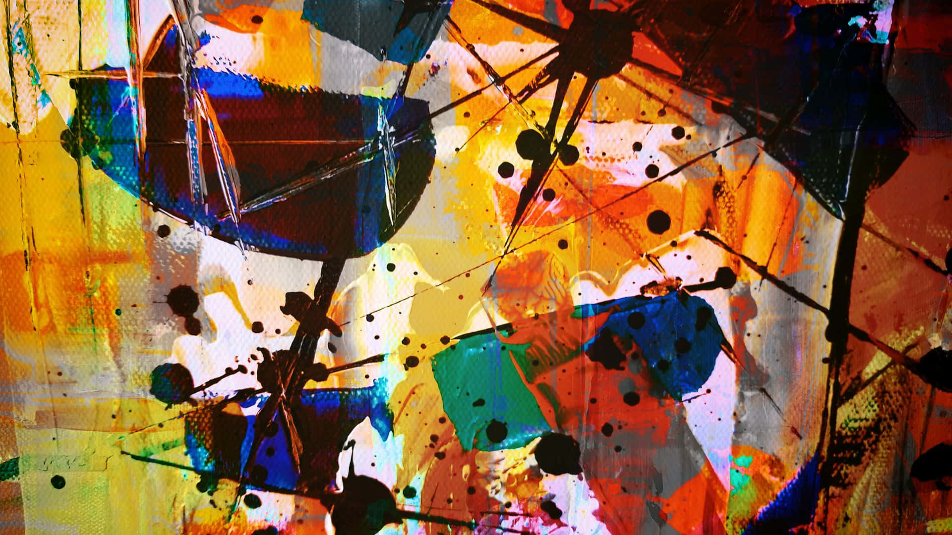 1920 X 1080 Fundal Abstract cu Pete și Dâre Colorate Fundal