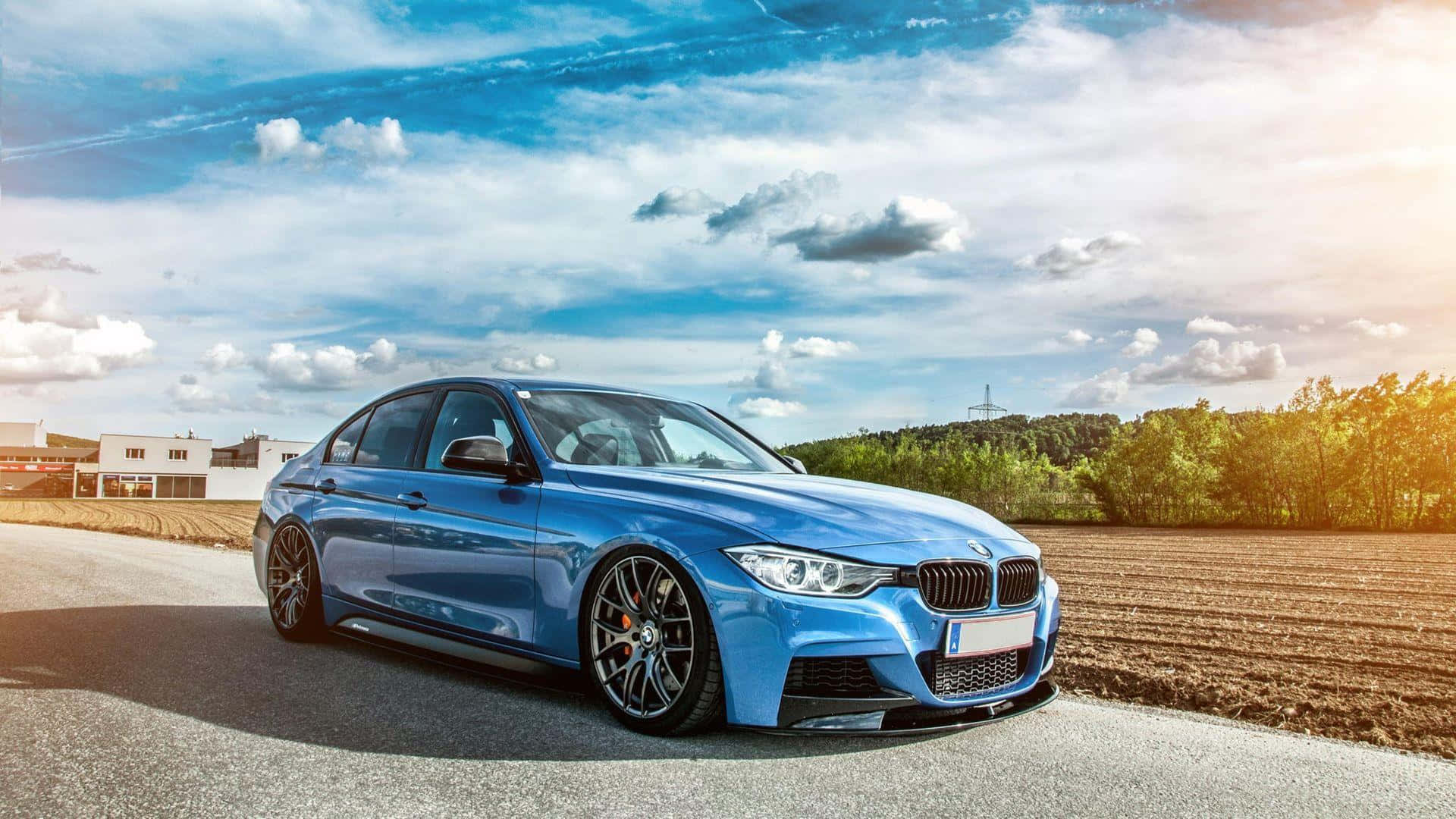 1920x1080 BMW F30 Albastru Lucios Fundal