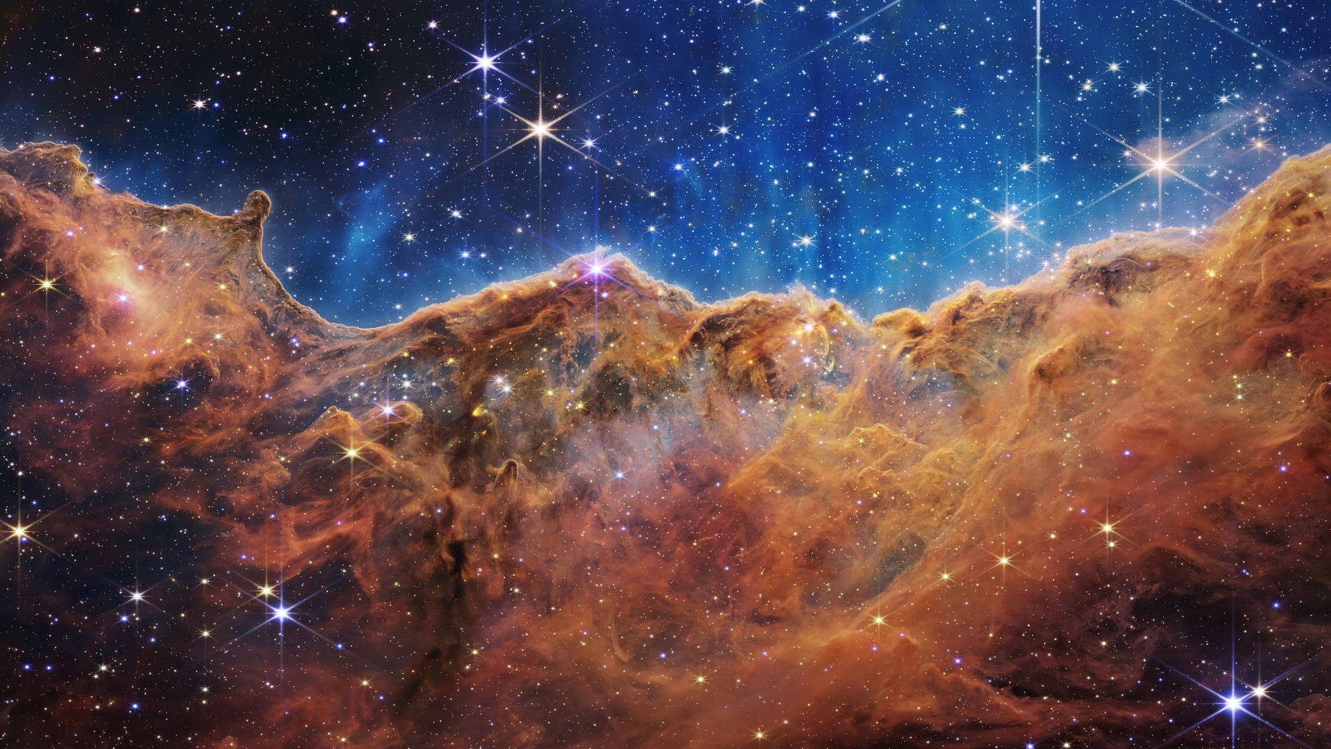 1920x1080 HD Stâncile Cosmice James Webb Fundal