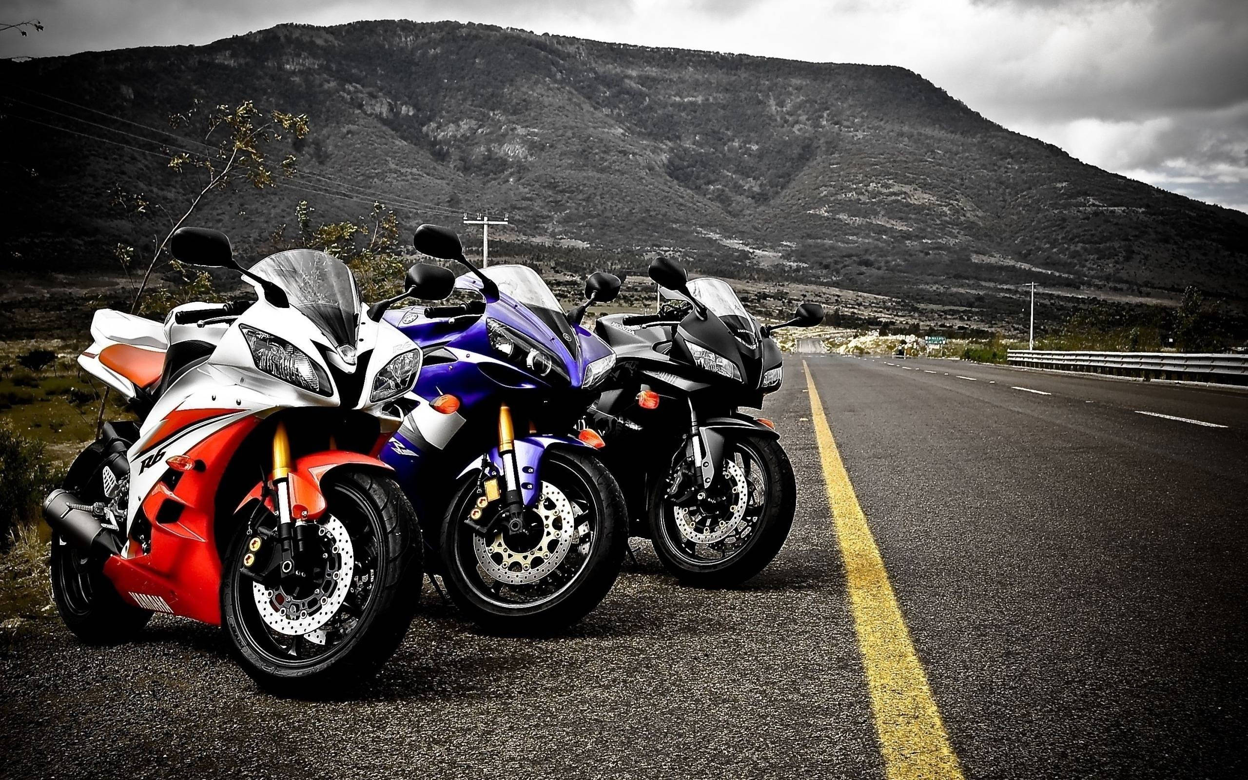 1920x1080 Motocicletă Roșu Negru Albastru Fundal