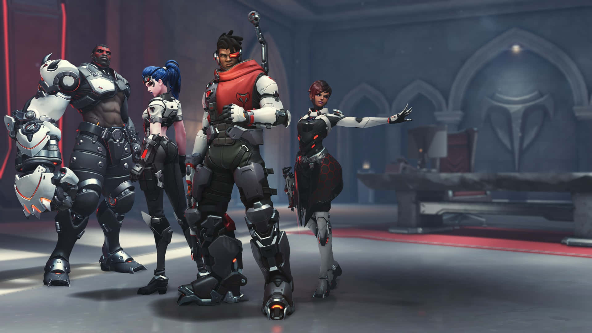 1920x1080 Personaje din jocul video Overwatch Fundal