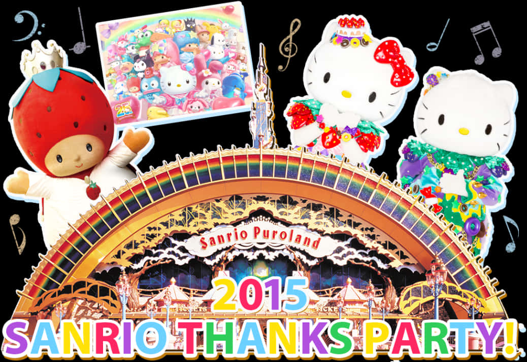 2015 Sanrio Thanks Party la Puroland Fundal