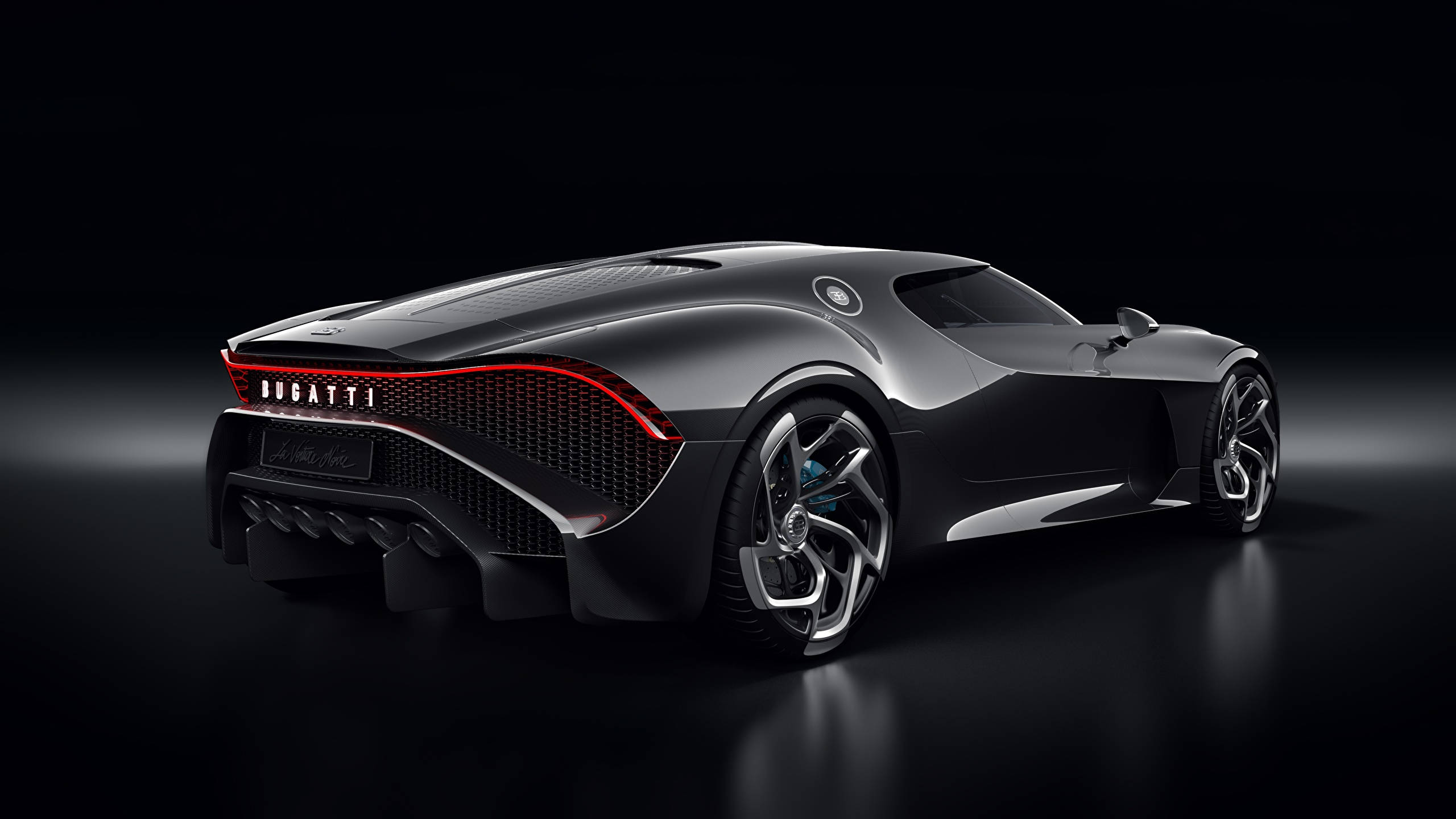 2560x1440 Mașină Neagră Bugatti La Voiture Noire Fundal