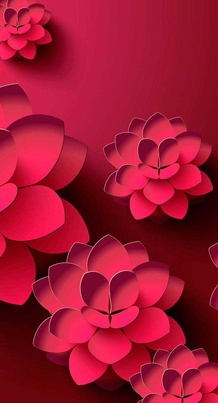 3D Telefon Flori de Lotus Magenta Fundal