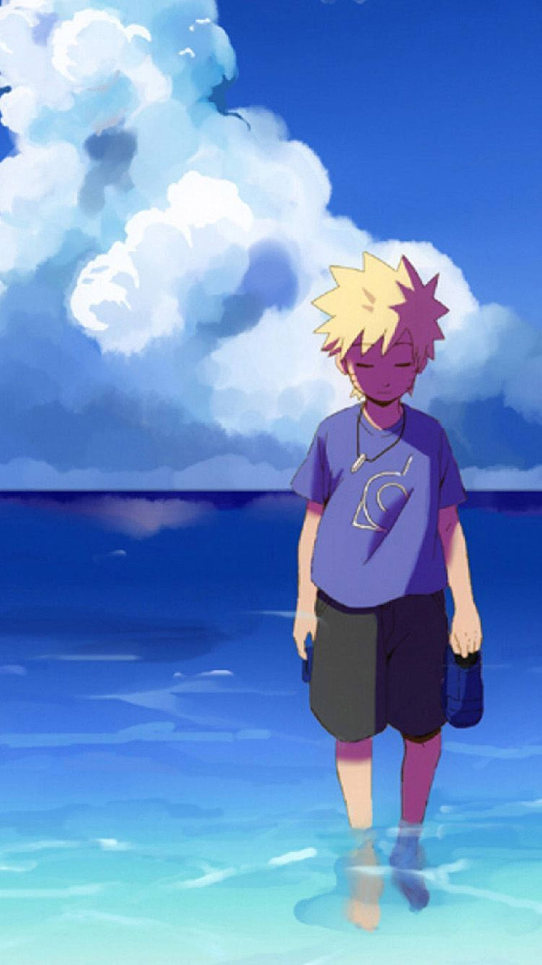 4K Anime iPhone Copil Uzumaki Naruto Fundal