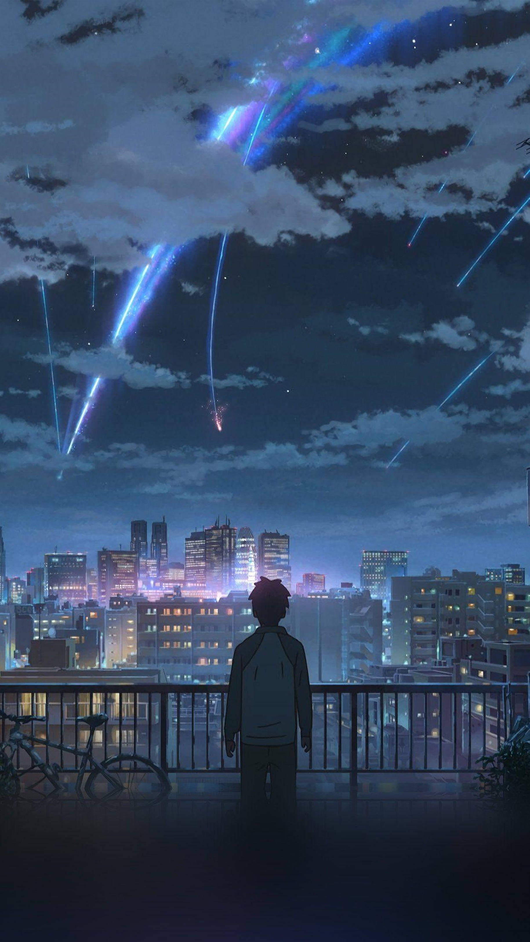 4K Anime IPhone Your Name Cometa — Anime 4K GIF Fundal