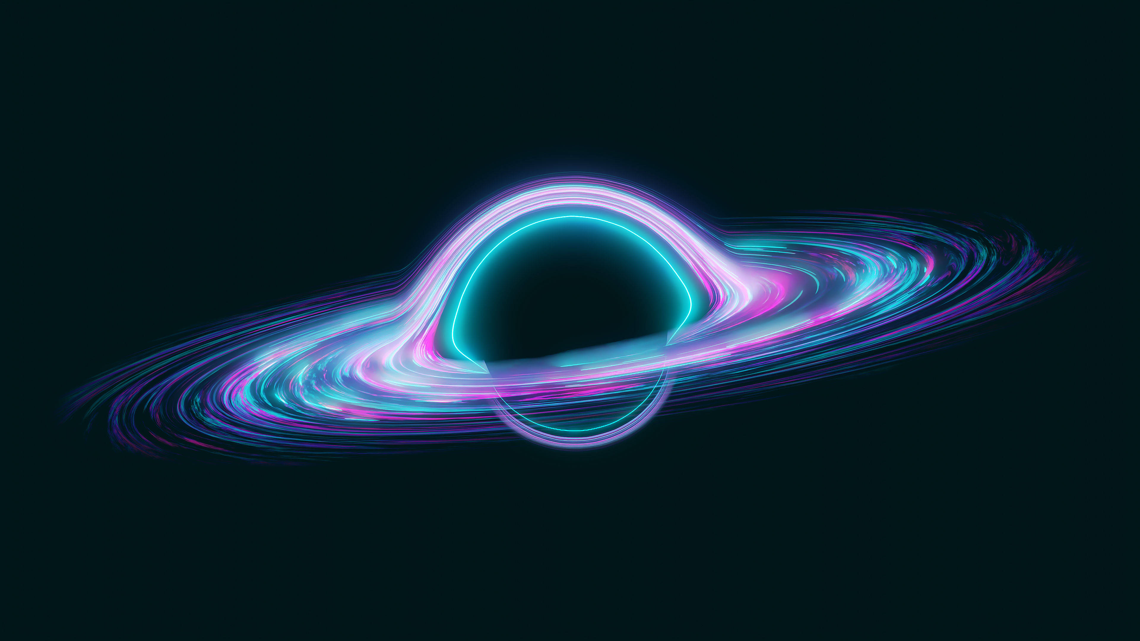 4K Gaură Neagră Neon Fundal