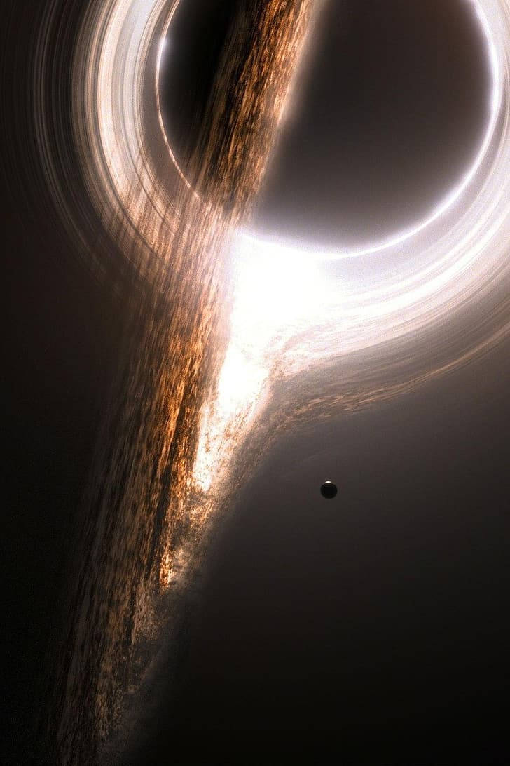 4K Gaură Neagră și Planetă Mică Fundal
