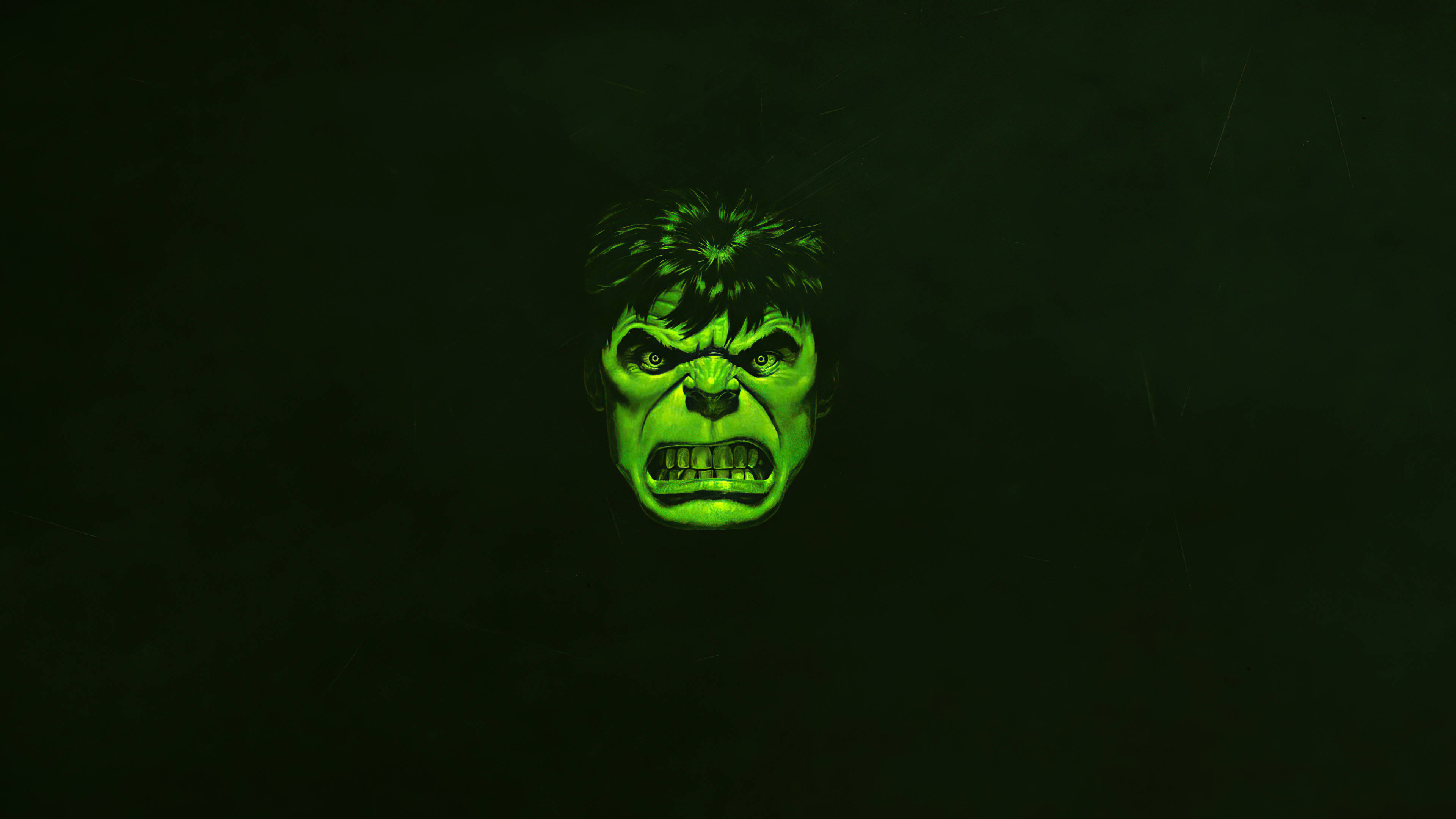 4K Hulk Verde Minimalist Fundal
