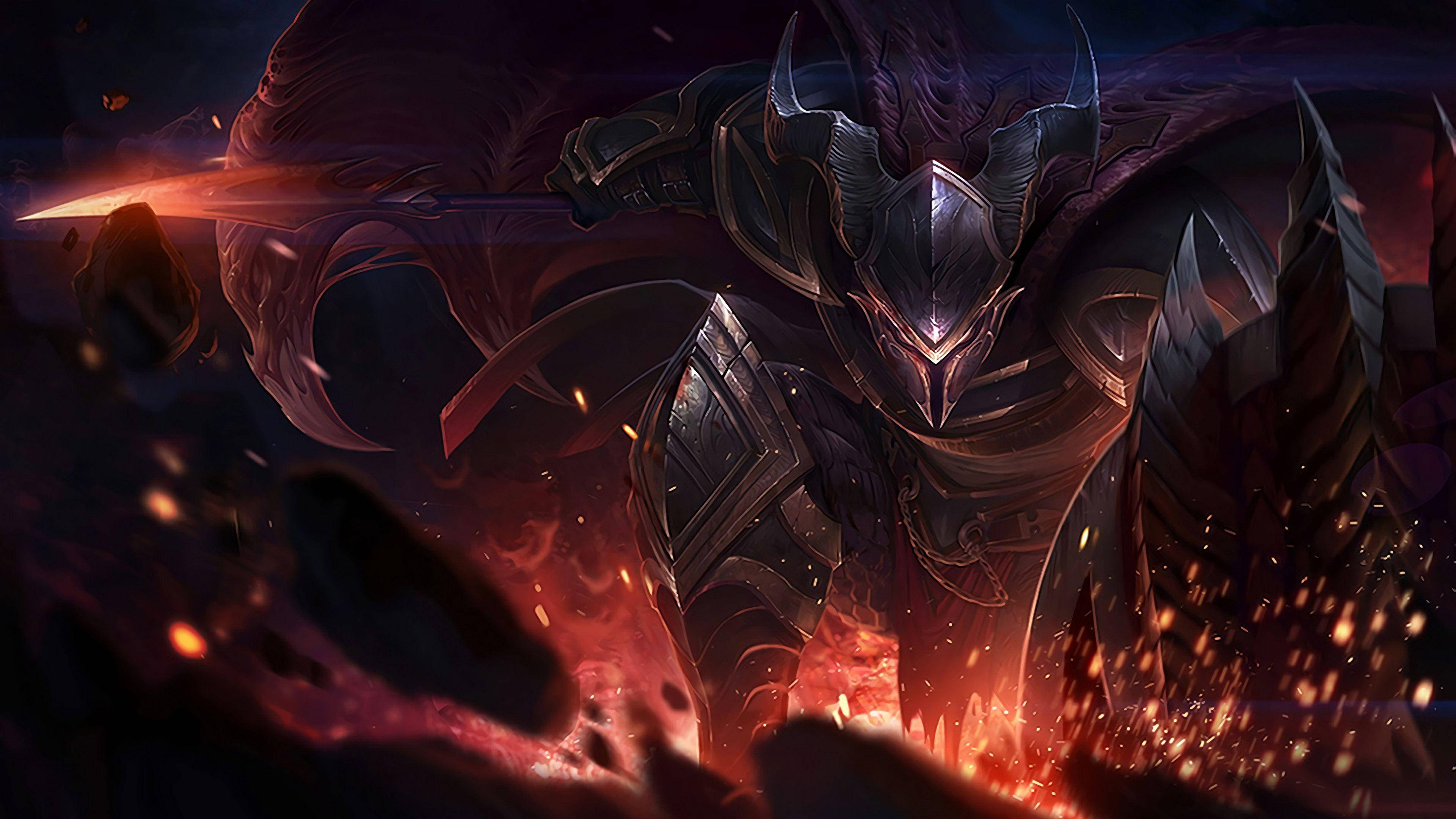 4K LOL Pantheon Fierbinte Fundal