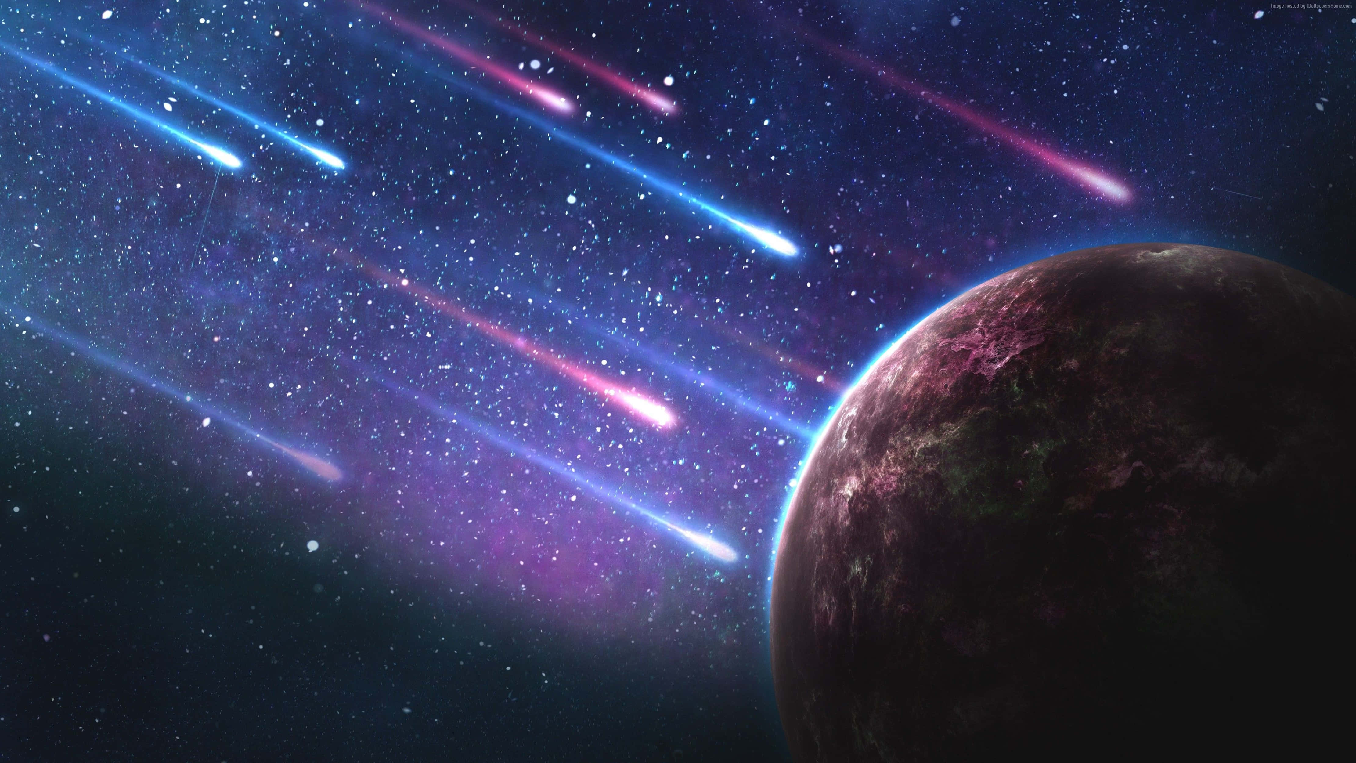 4K Meteorit în spațiul universului Fundal