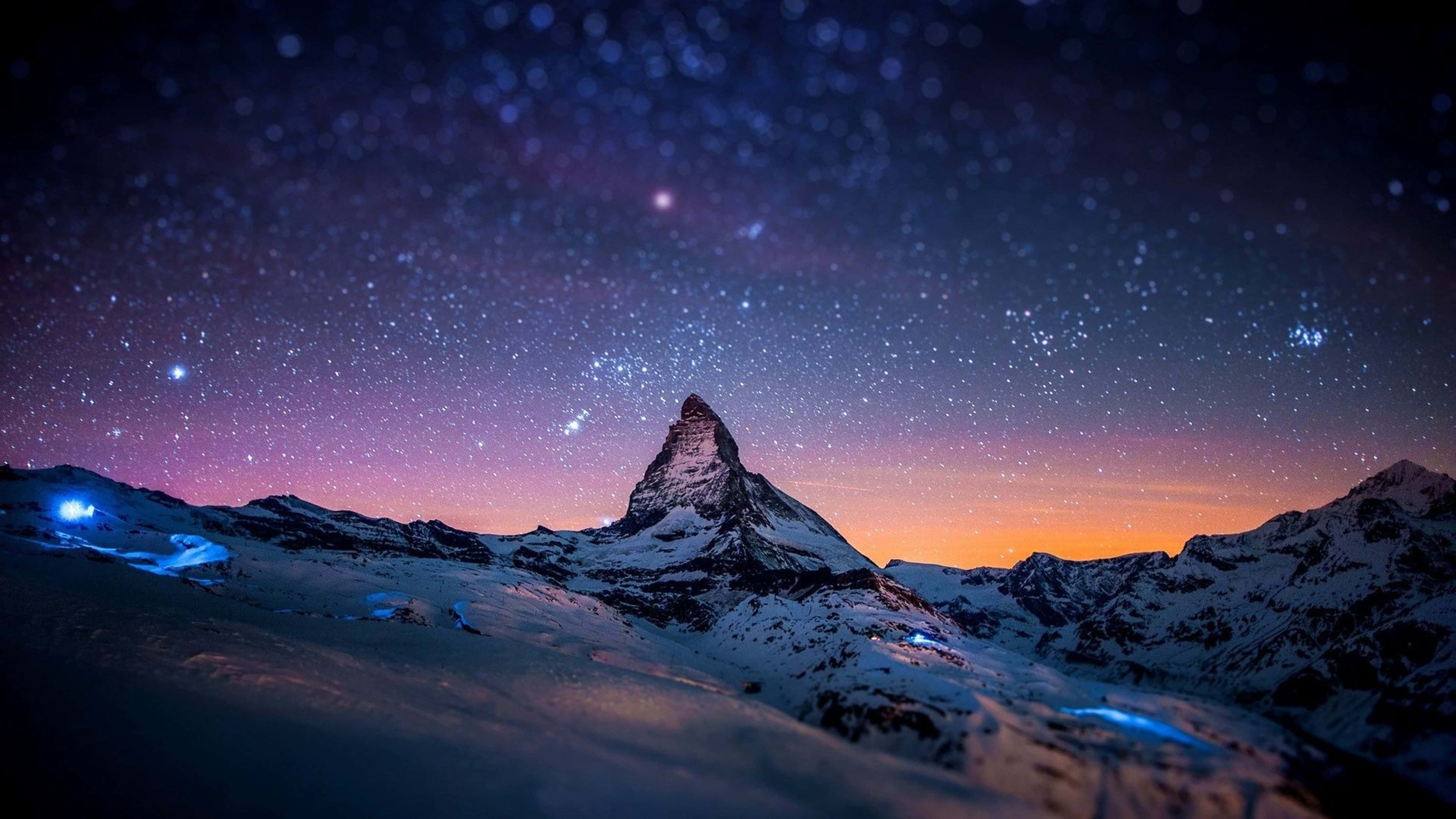 4K Univers Matterhorn Noaptea Fundal