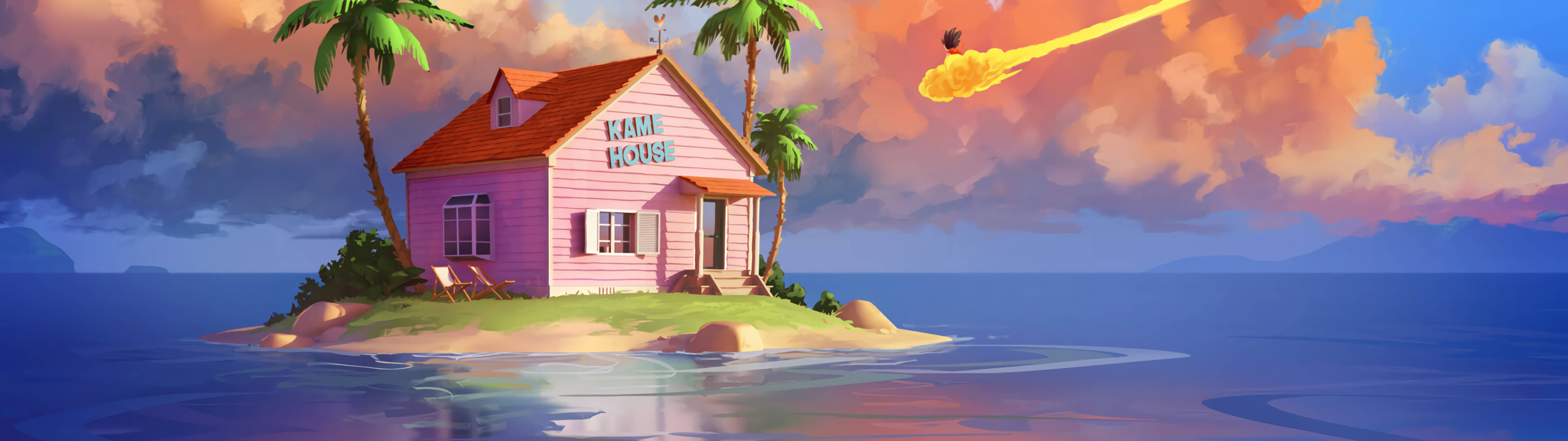 5120x1440 Joc Kame House Dragonball Z Fundal