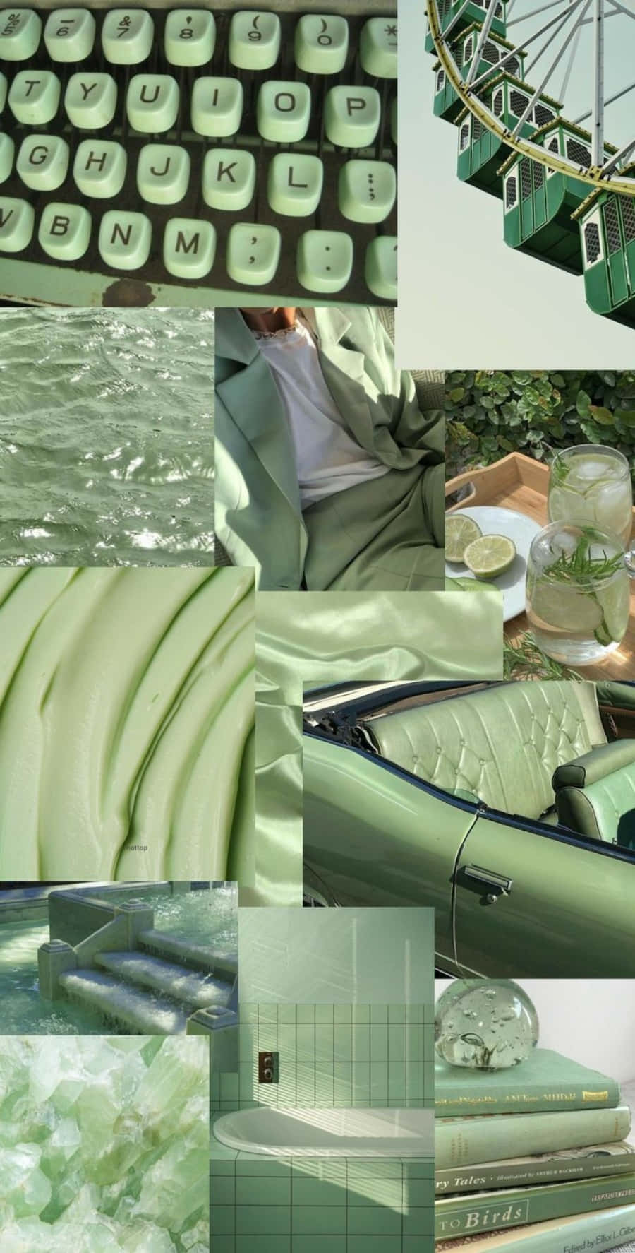 A Calm and Relaxing View of Aesthetic Sage Green Fundal