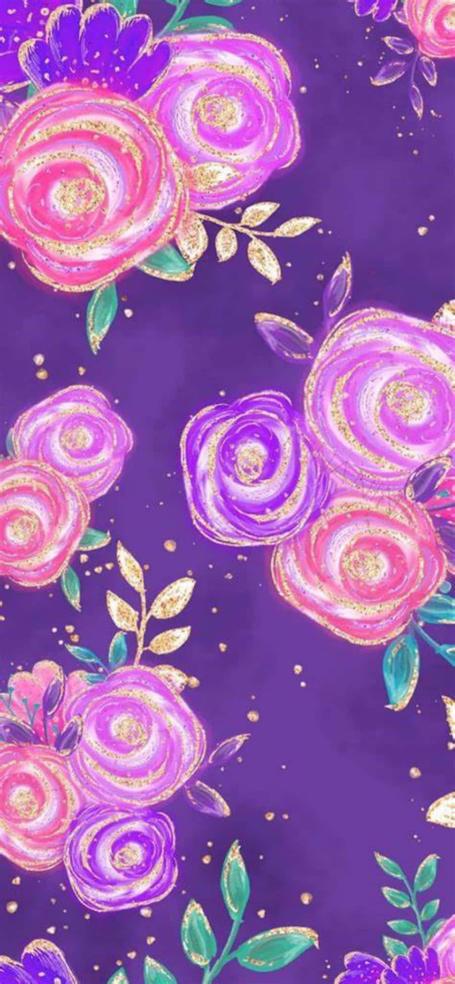 O vază drăguță roz și violet cu o floare albă. Fundal
