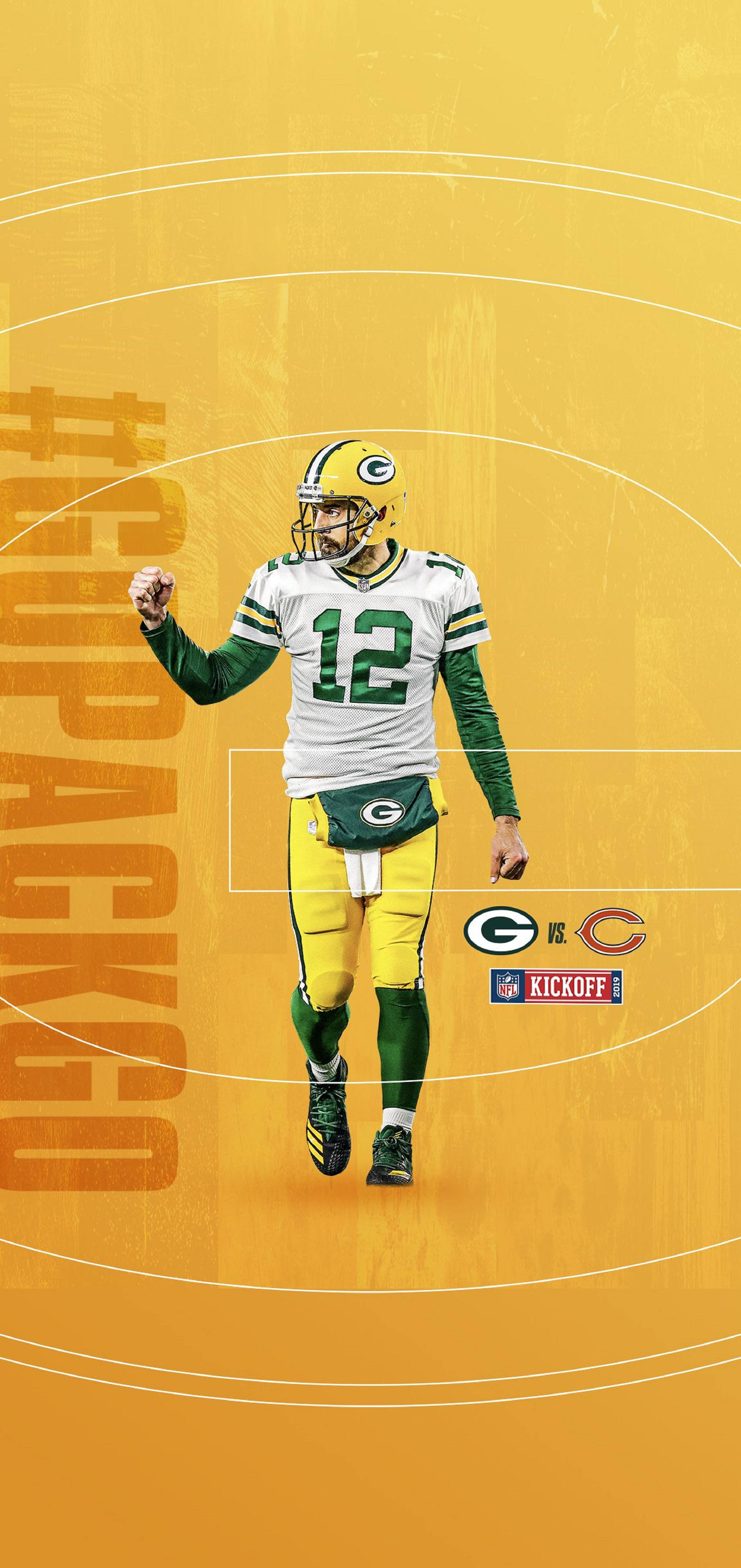 Aaron Rodgers Poster NFL 2019 Fundal