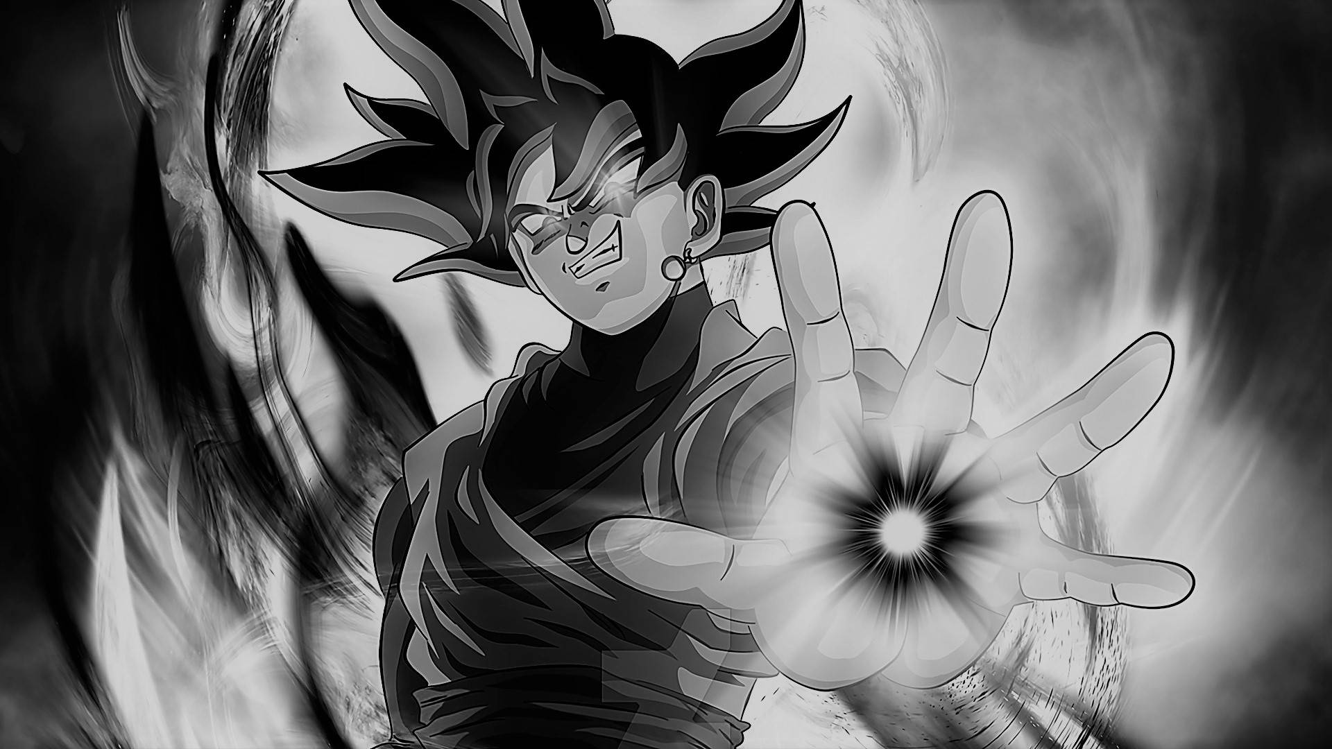 Abilitatea lui Goku în alb și negru Fundal
