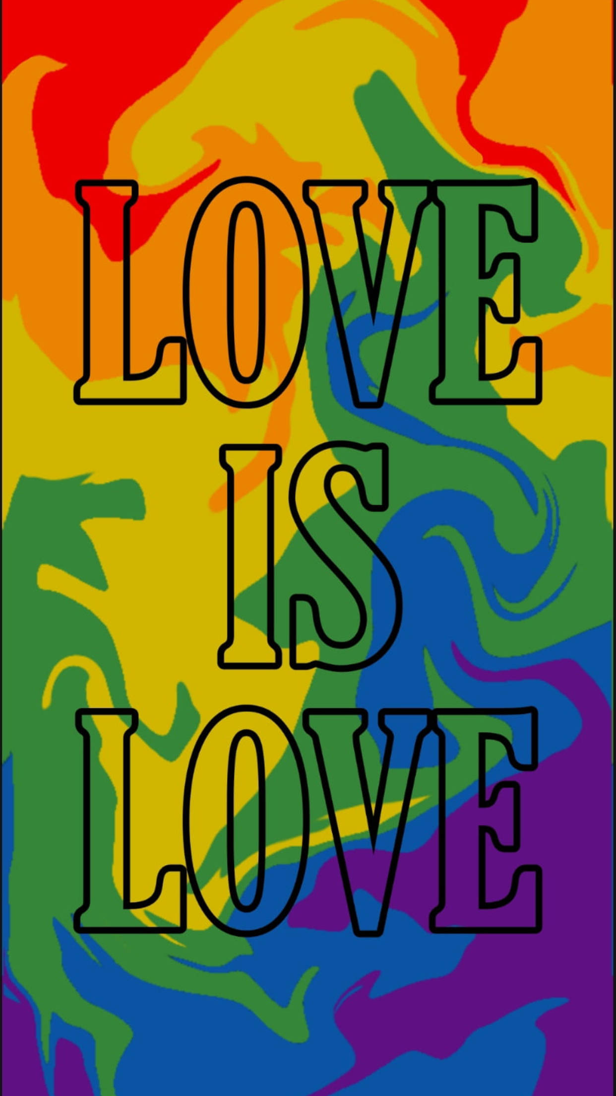Abstract Love Is Love LGBT Telefon Fundal