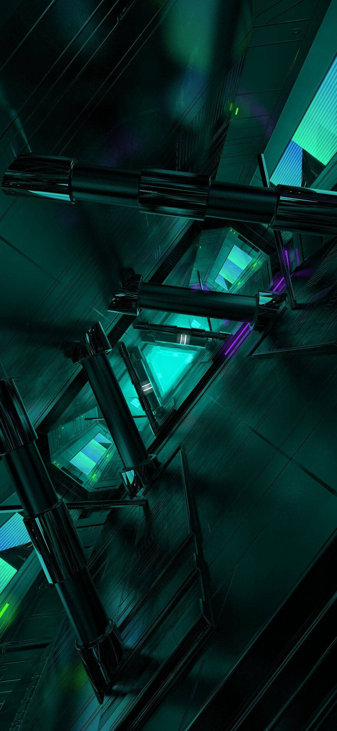 Abstract verde Asus ROG Phone Fundal