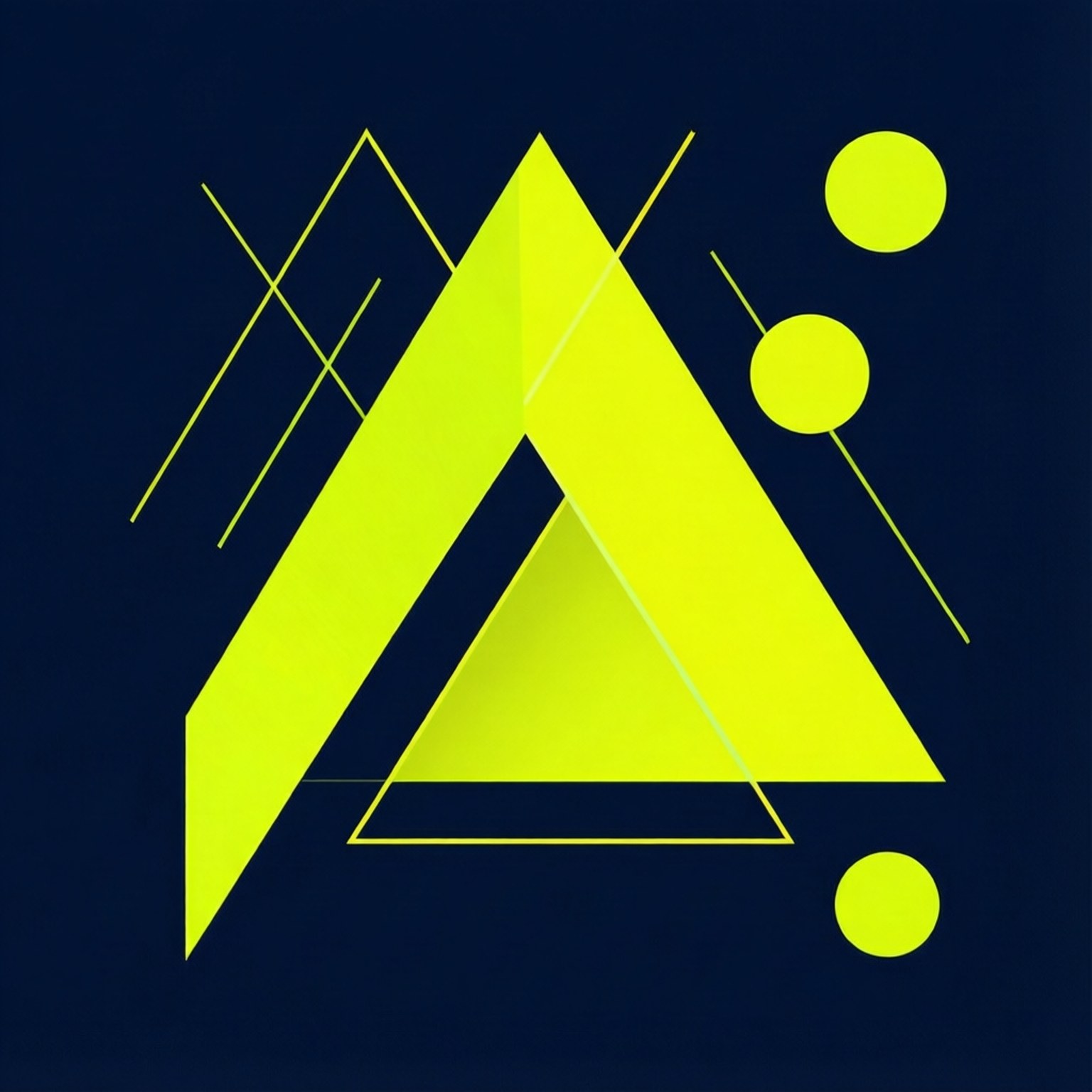 Abstracție geometrică galben neon Fundal