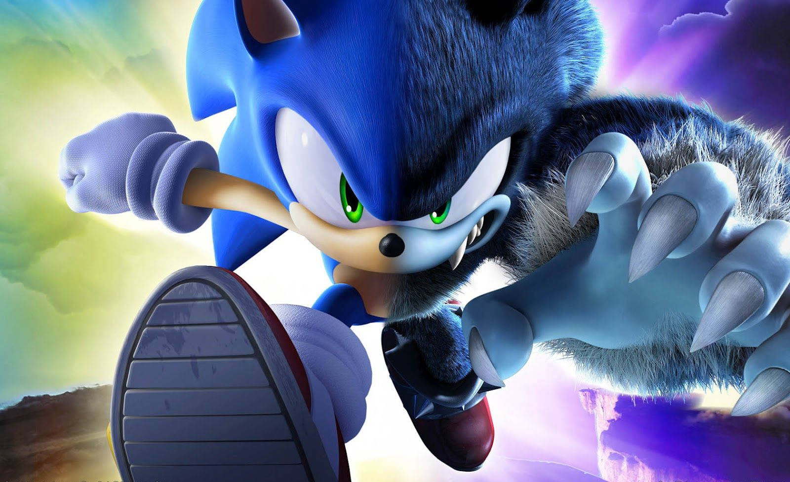 Accelerează cu Sonic the Werehog Fundal