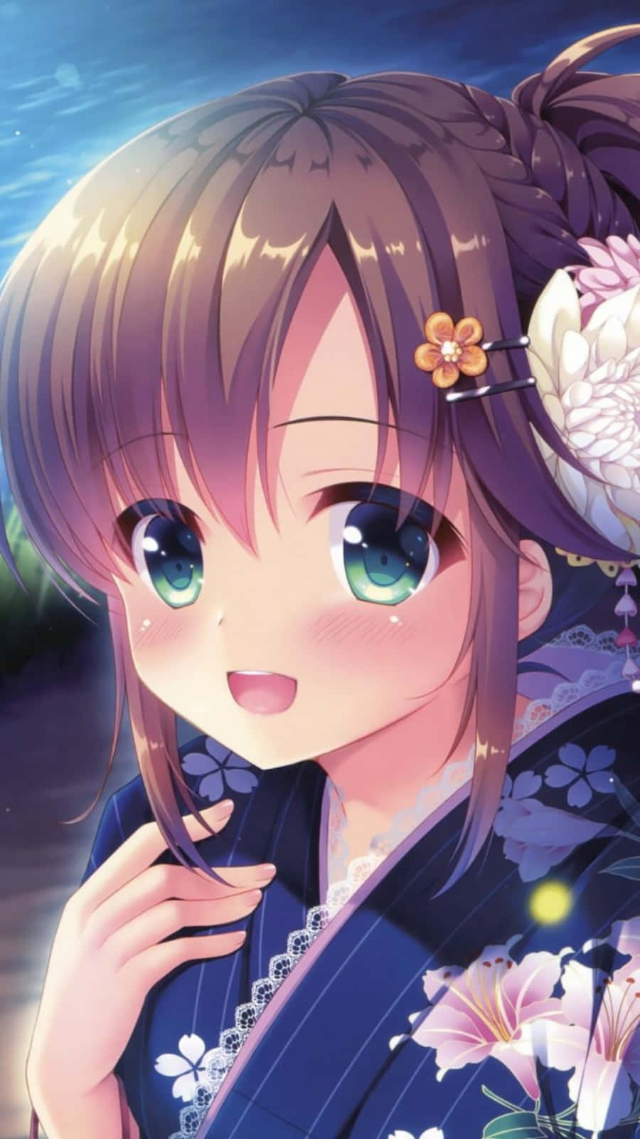 "Această drăguță fată anime nu se teme să-și arate partea sensibilă" Fundal