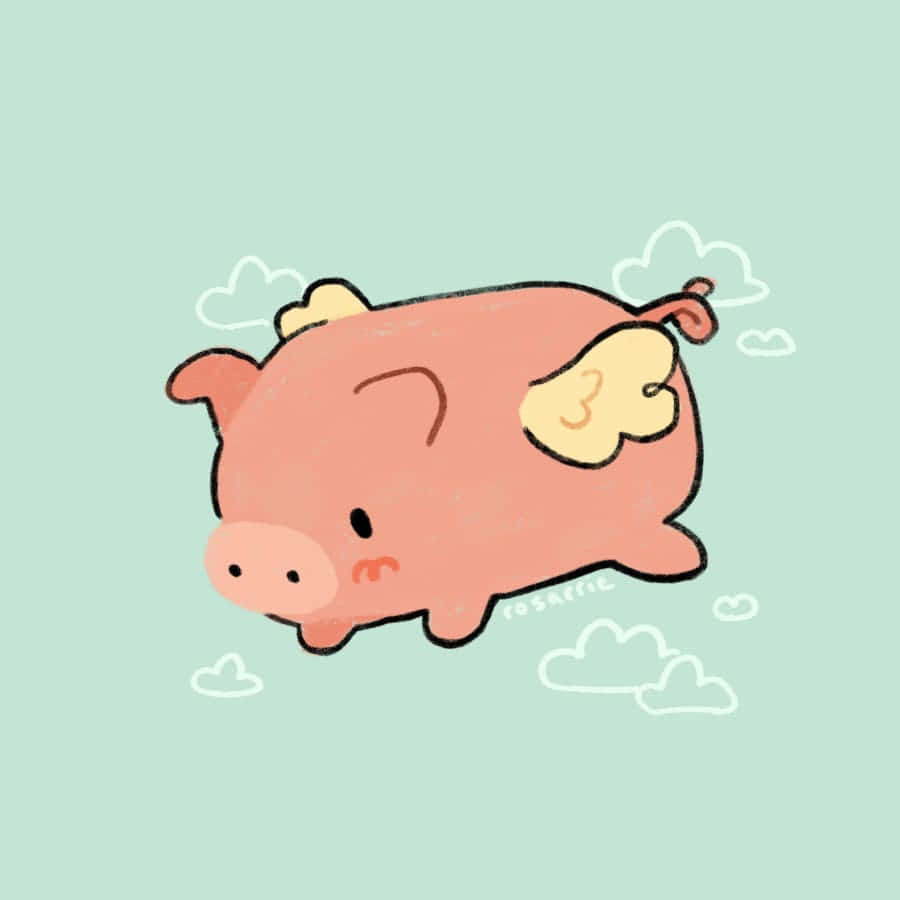 Acest porcușor adorabil abia așteaptă să își exploreze lumea! Fundal