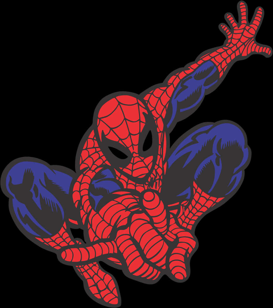 Acțiune clasică cu Spiderman legănându-se Fundal