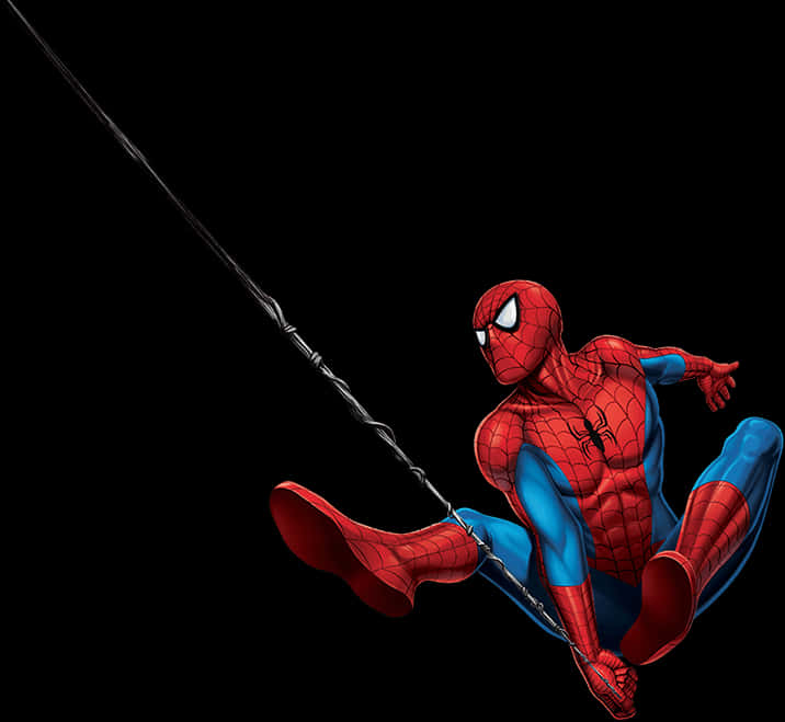 Acțiune cu Spiderman legănându-se Fundal