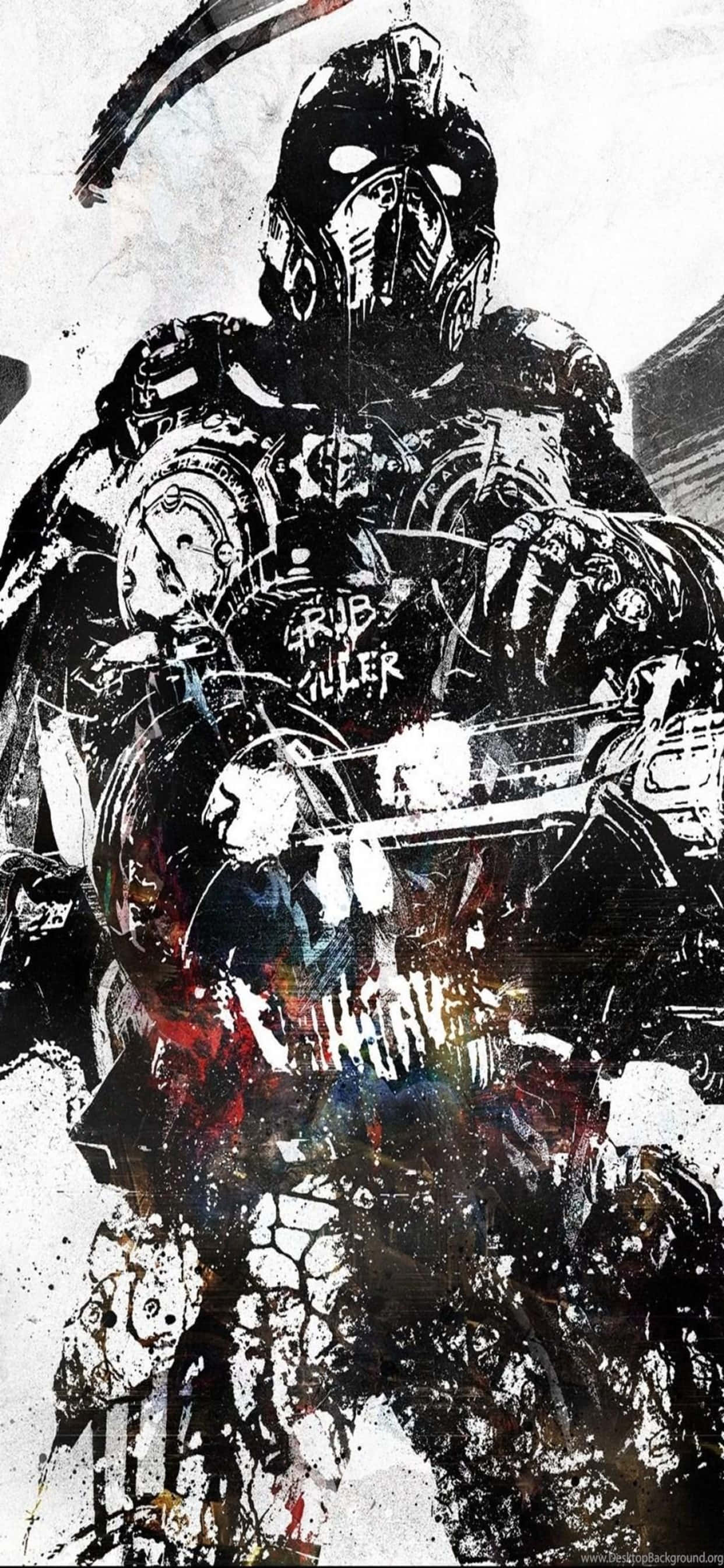 Acțiune Emoționantă din Jocul Gears of War 5 pe iPhone XS Max Fundal