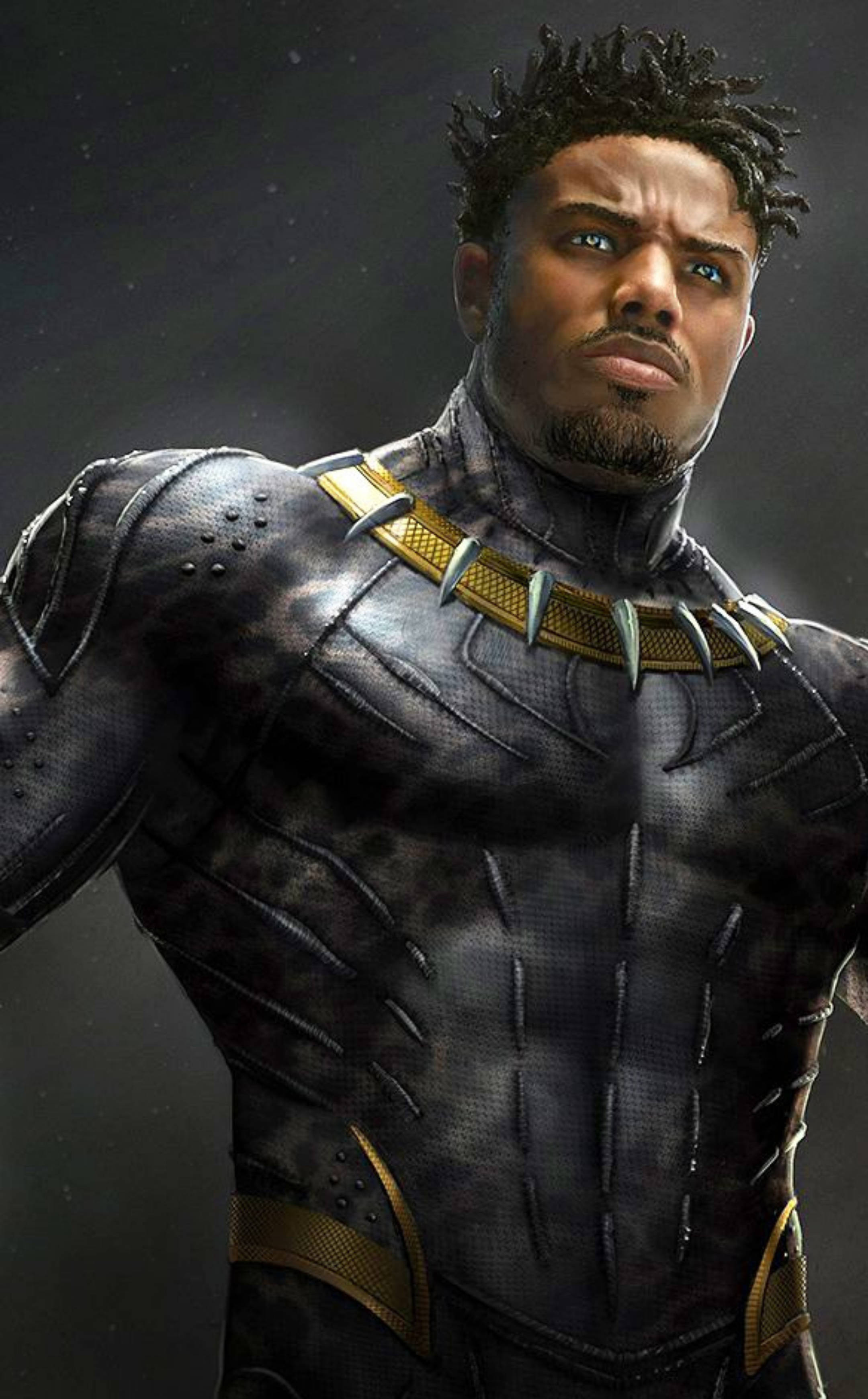 Actorul Michael B. Jordan în rolul Killmonger Fundal