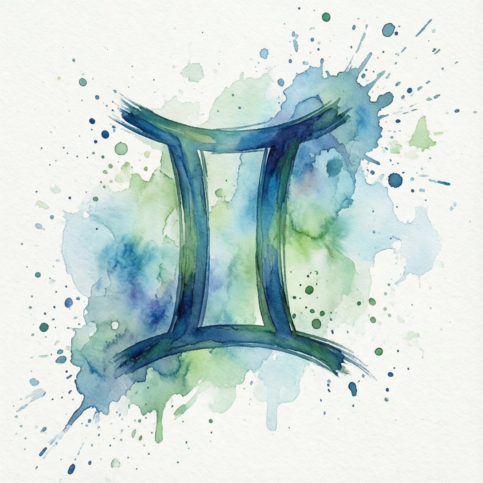 Acuarela Zodiac Gemeni Fundal