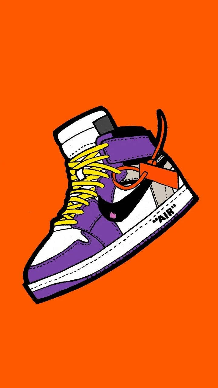 Adidas Nike în nuanțe de violet și portocaliu Fundal