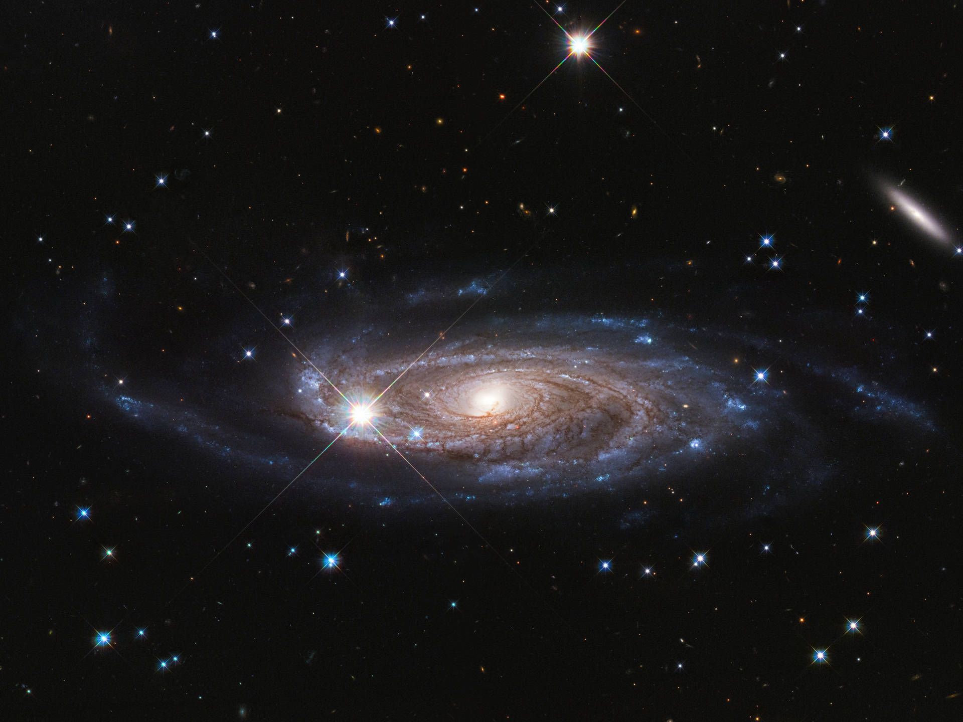 Fond de ecran cool cu spirala Căii Lactee în spațiul cosmic — Galaxie Fundal