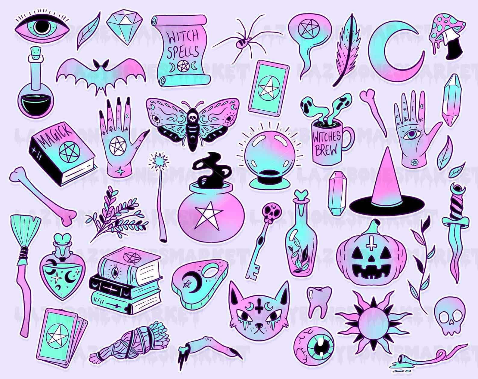 Adoptă look-ul tău Pastel Goth Fundal