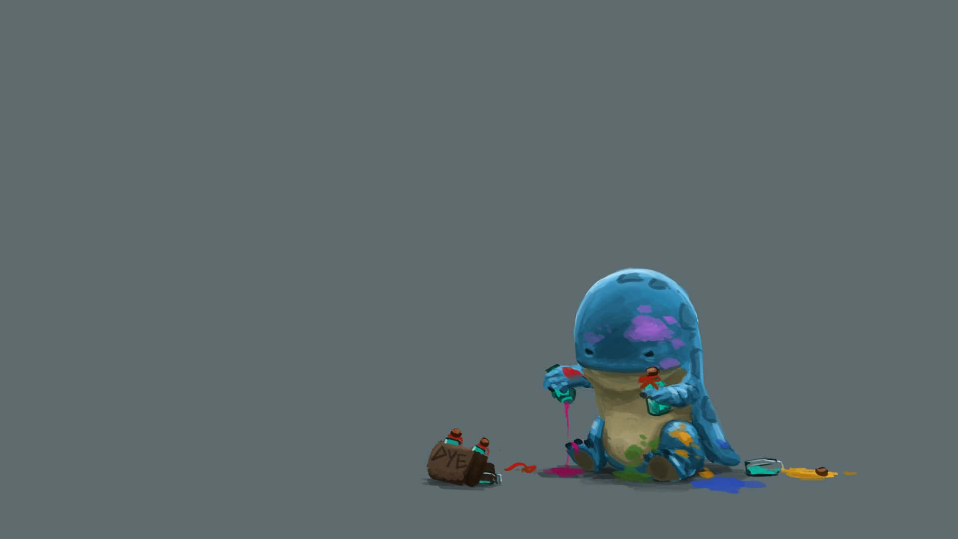 Adorabil dinozaur cartoon hoinărind prin pădurea pastelată Fundal