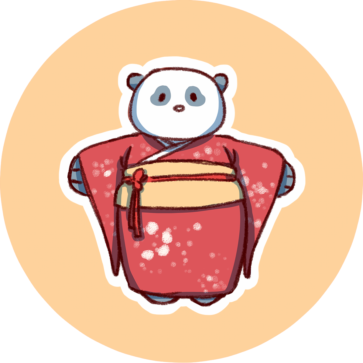 Adorabil Panda în Ținută Tradițională Fundal
