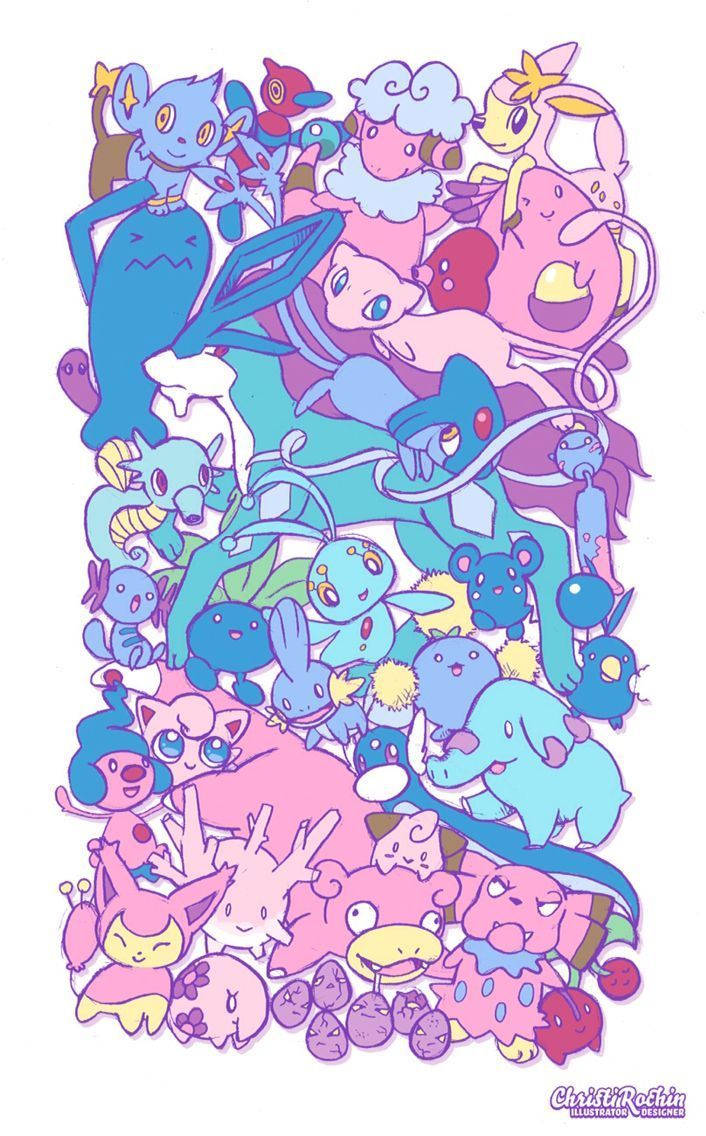 "Adorabilul Clefairy - Baby Pokemon în Artă de Înaltă Definiție" Fundal