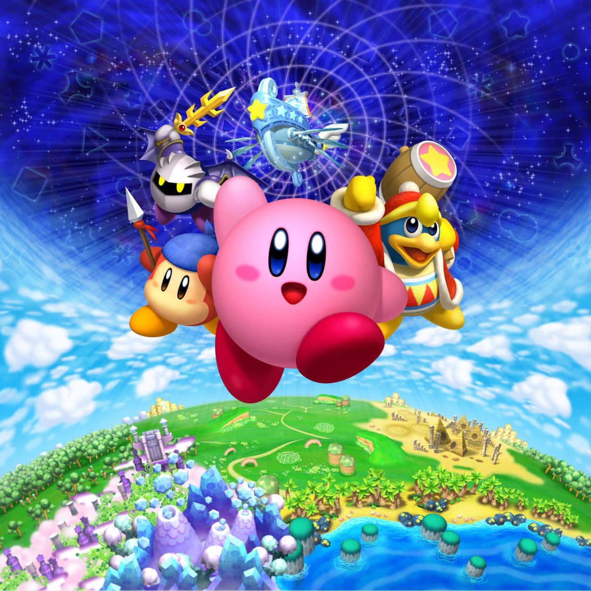 Adorabilul Kirby Arătându-și Zâmbetul Cel Mare! Fundal