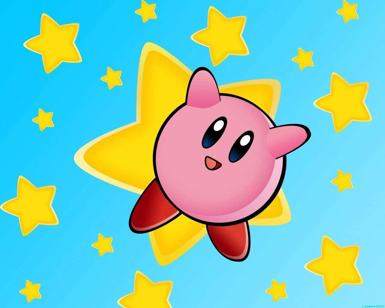 Adorabilul Kirby este gata să fie partenerul tău preferat în următoarea aventură. Fundal