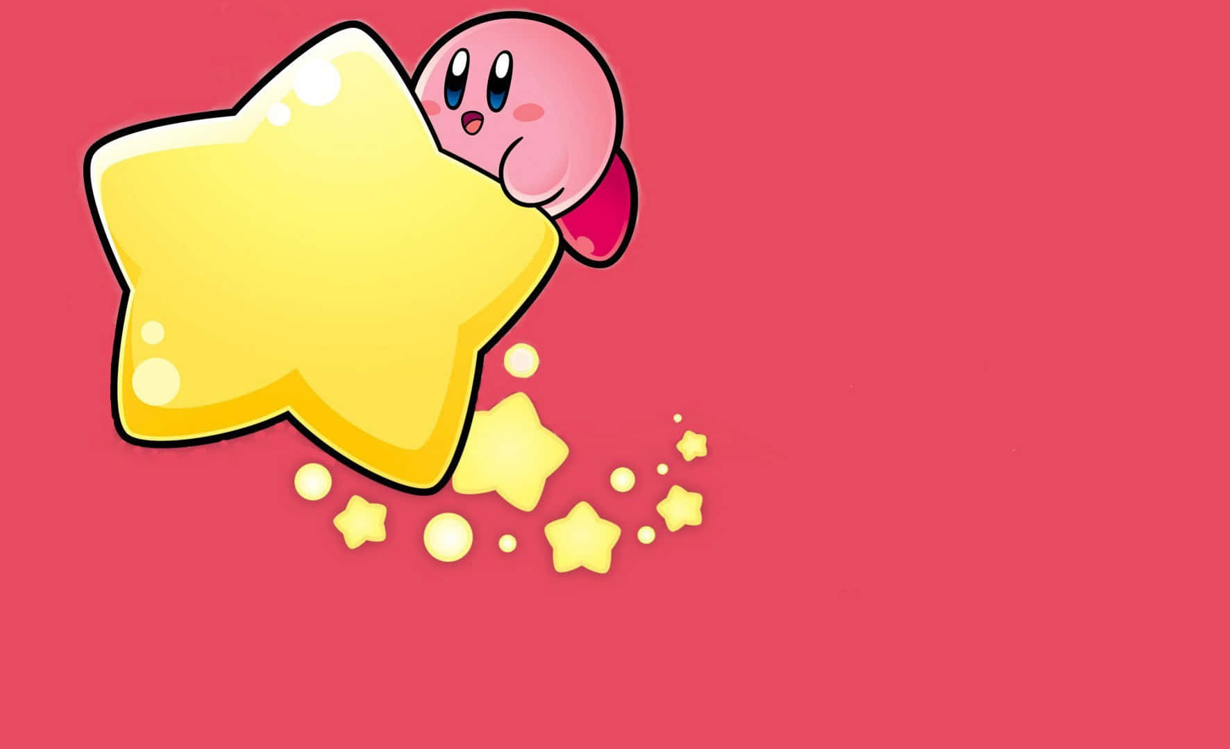 Adorabilul Kirby, gata pentru o aventură distractivă! Fundal