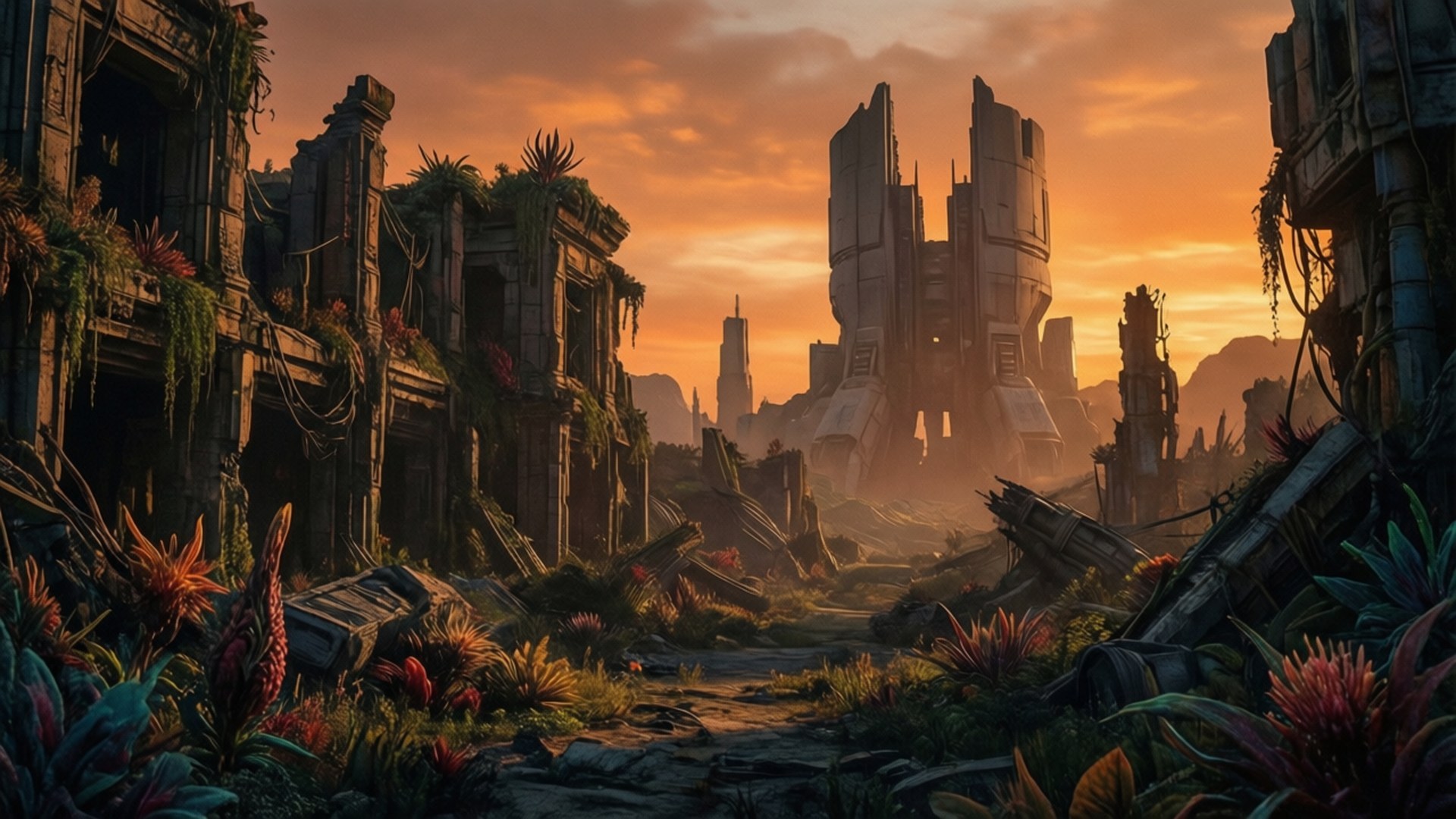 Aegis VII Apusul la Ruine Fundal
