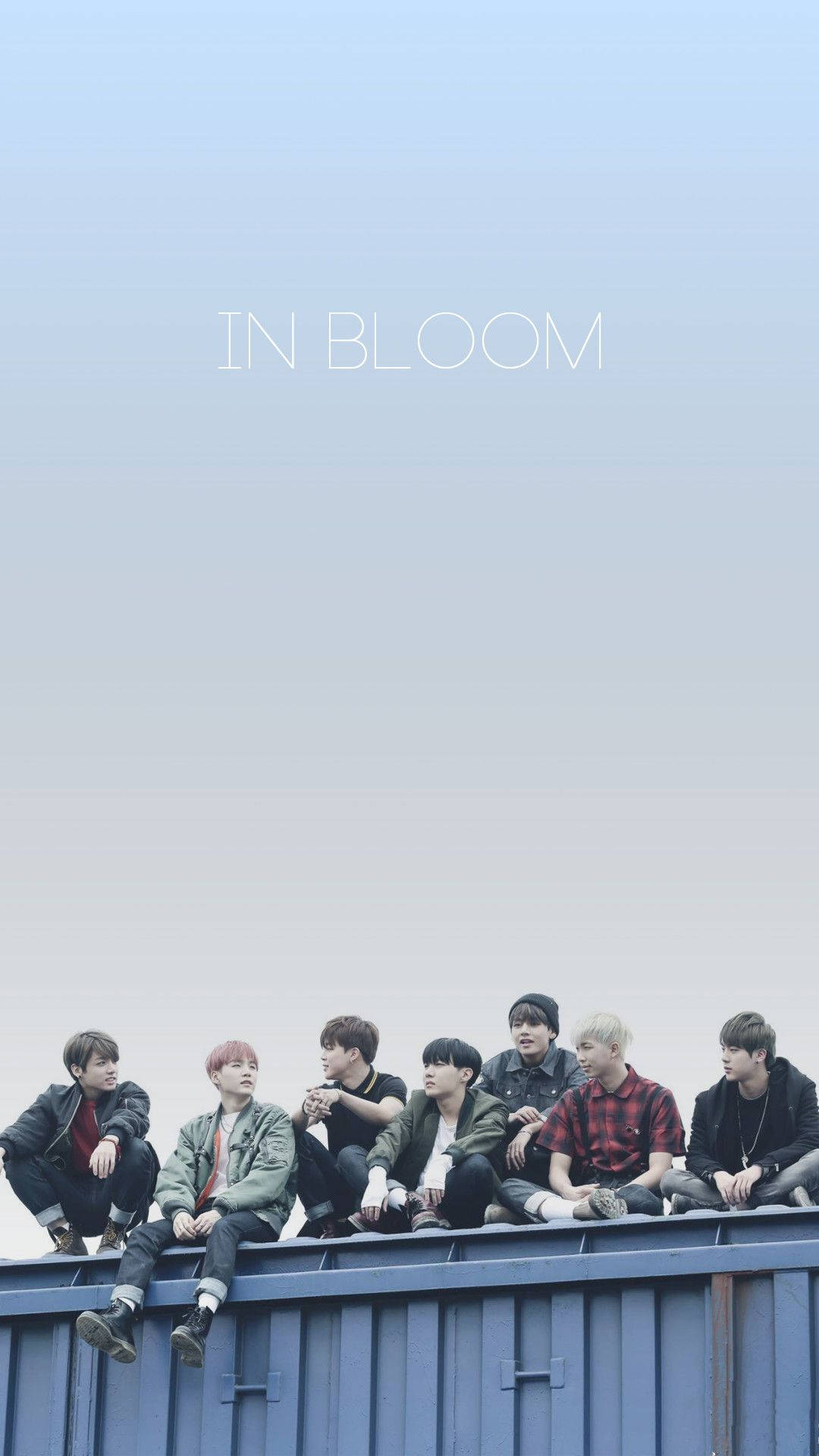 Aesthetic Bts în Floare Fundal