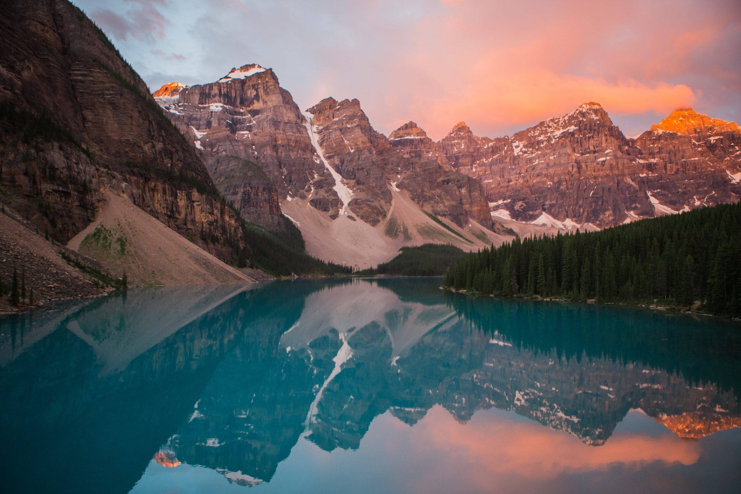 Aesthetic Desktop Lacul Moraine Fundal